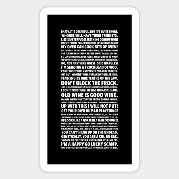 Bernard Quotes (Black Books) Magnet by barberdesigniow